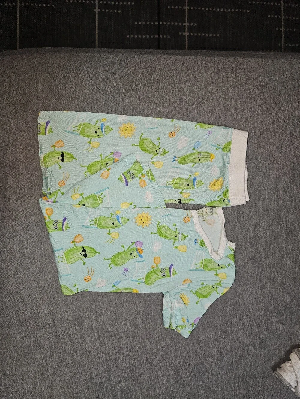 Little Sleepies  Pickle Ball Print Short Sleeve Pajama Set Size 9/10